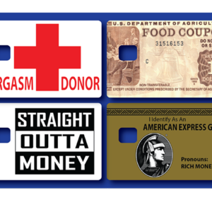 01 Money Credit Card Skin Set 4pc