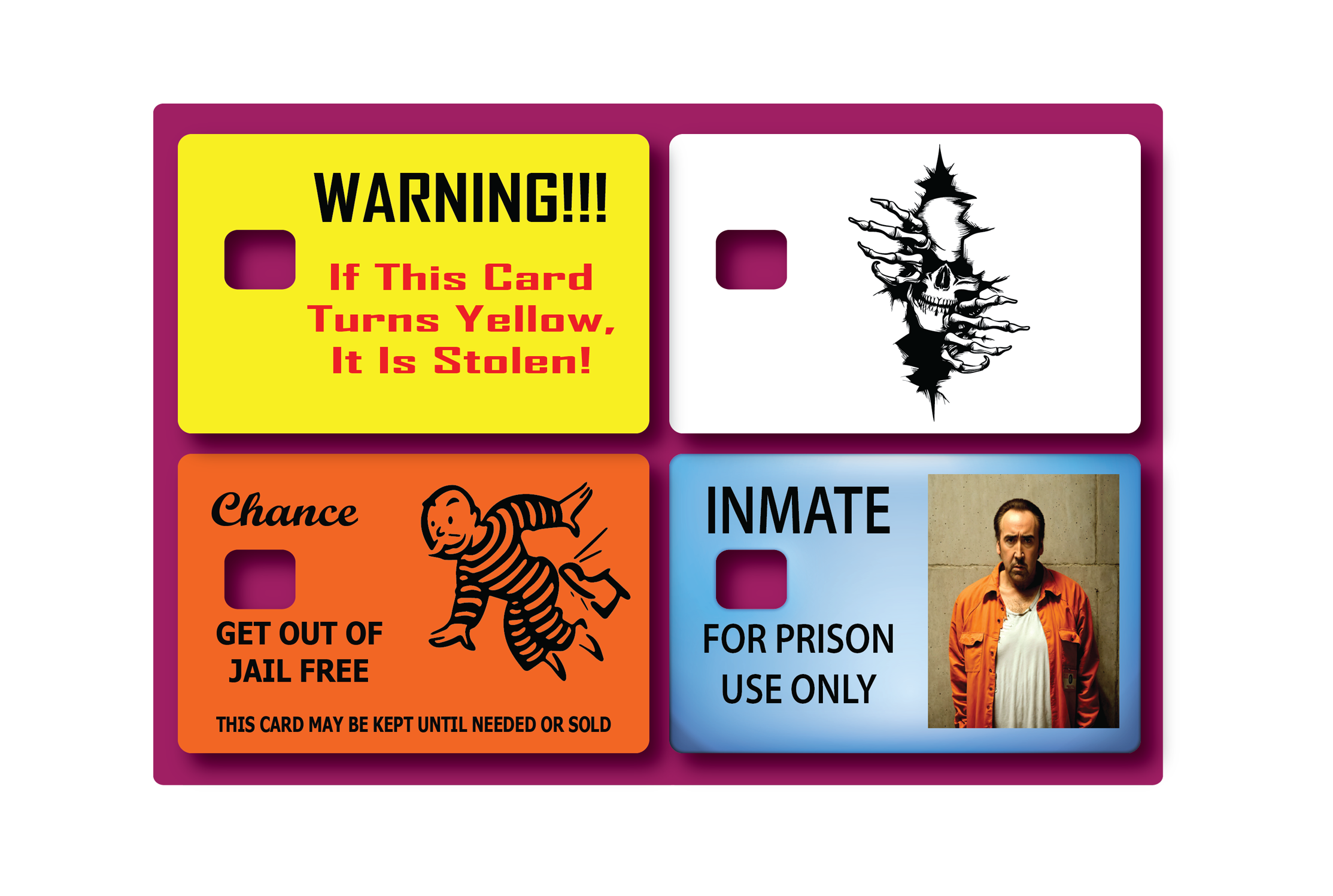 03 Inmate Credit Card Skin Set 4pc