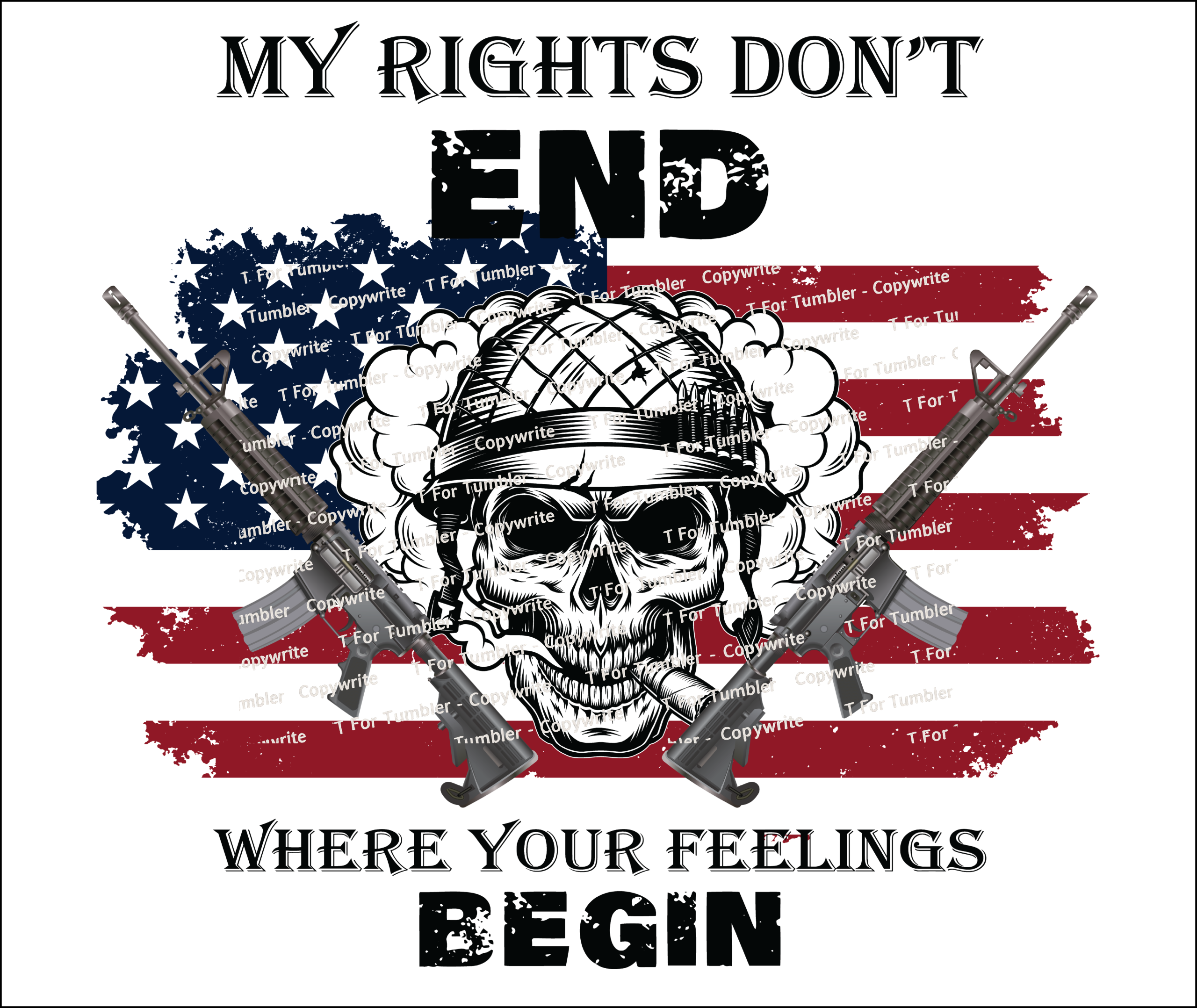 TD009 My Rights 20oz Slim Tumbler DESIGN ONLY! Download!