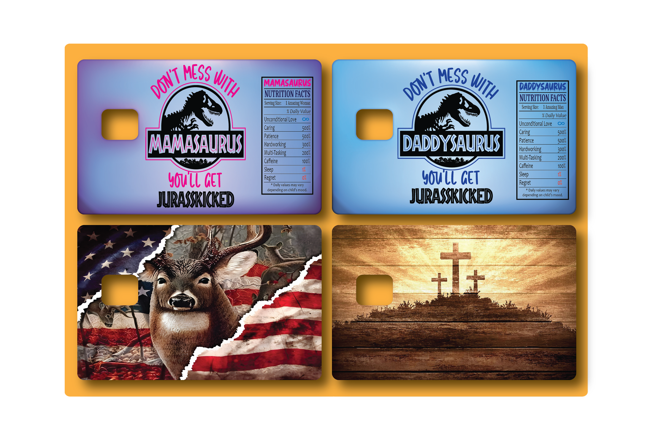 10 Family Credit Card Skin Set 4pc