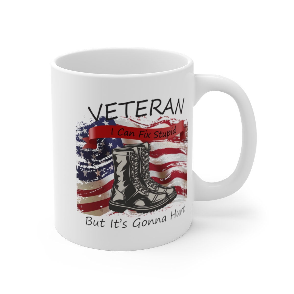071 Veteran Fix Stupid Coffee Mug - Image 4