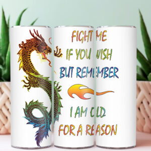 12 Fight Me 20oz Stainless Steel Tumbler