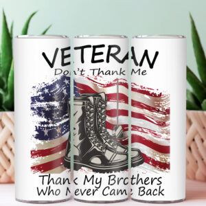 13 Veteran Brother 20oz Stainless Steel Tumbler