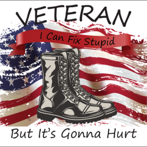 TD014 Veteran Fix Stupid 20oz Slim Tumbler DESIGN ONLY! Download!