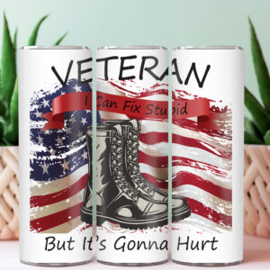 14 Veteran Fix Stupid 20oz Stainless Steel Tumbler