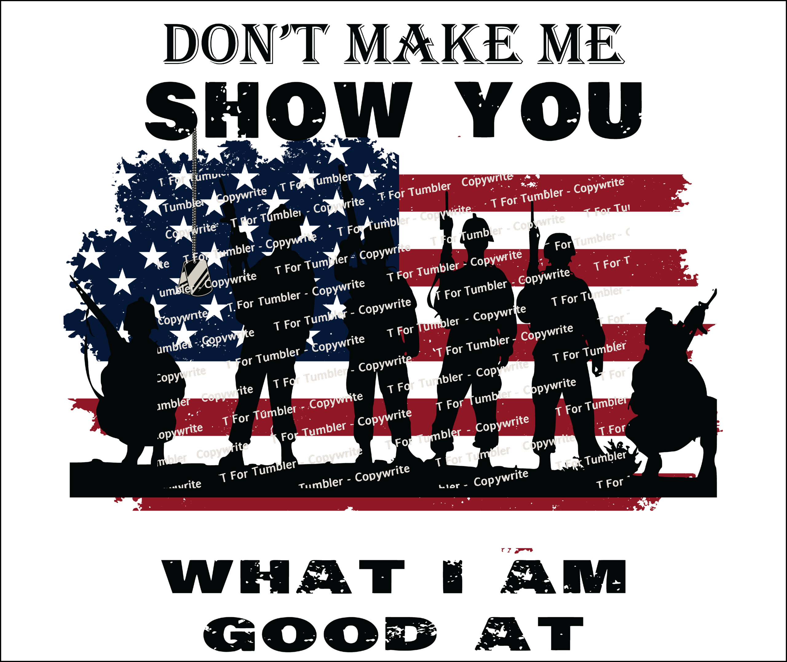 TD015 Veteran Good At 20oz Slim Tumbler DESIGN ONLY! Download!