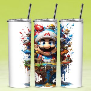 183 Mario Paint 20oz Stainless Steel Tumbler