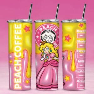 185 Peach Coffee 20oz Stainless Steel Tumbler