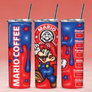 186 Mario Coffee 20oz Stainless Steel Tumbler