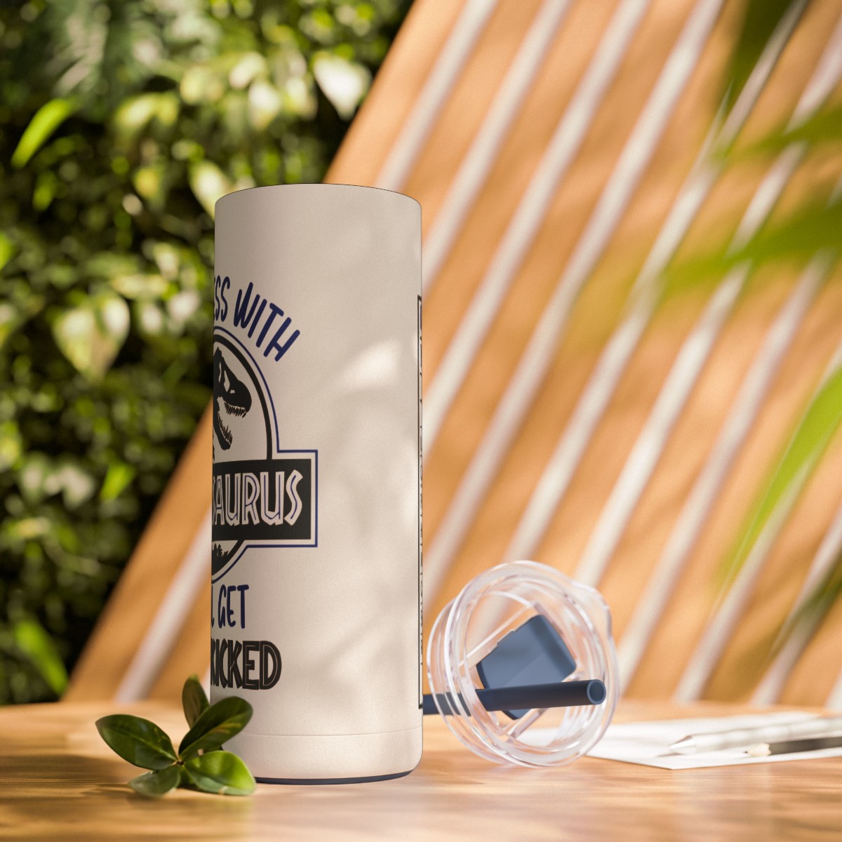 121 Daddysaurus 20oz Stainless Steel Tumbler - Image 2