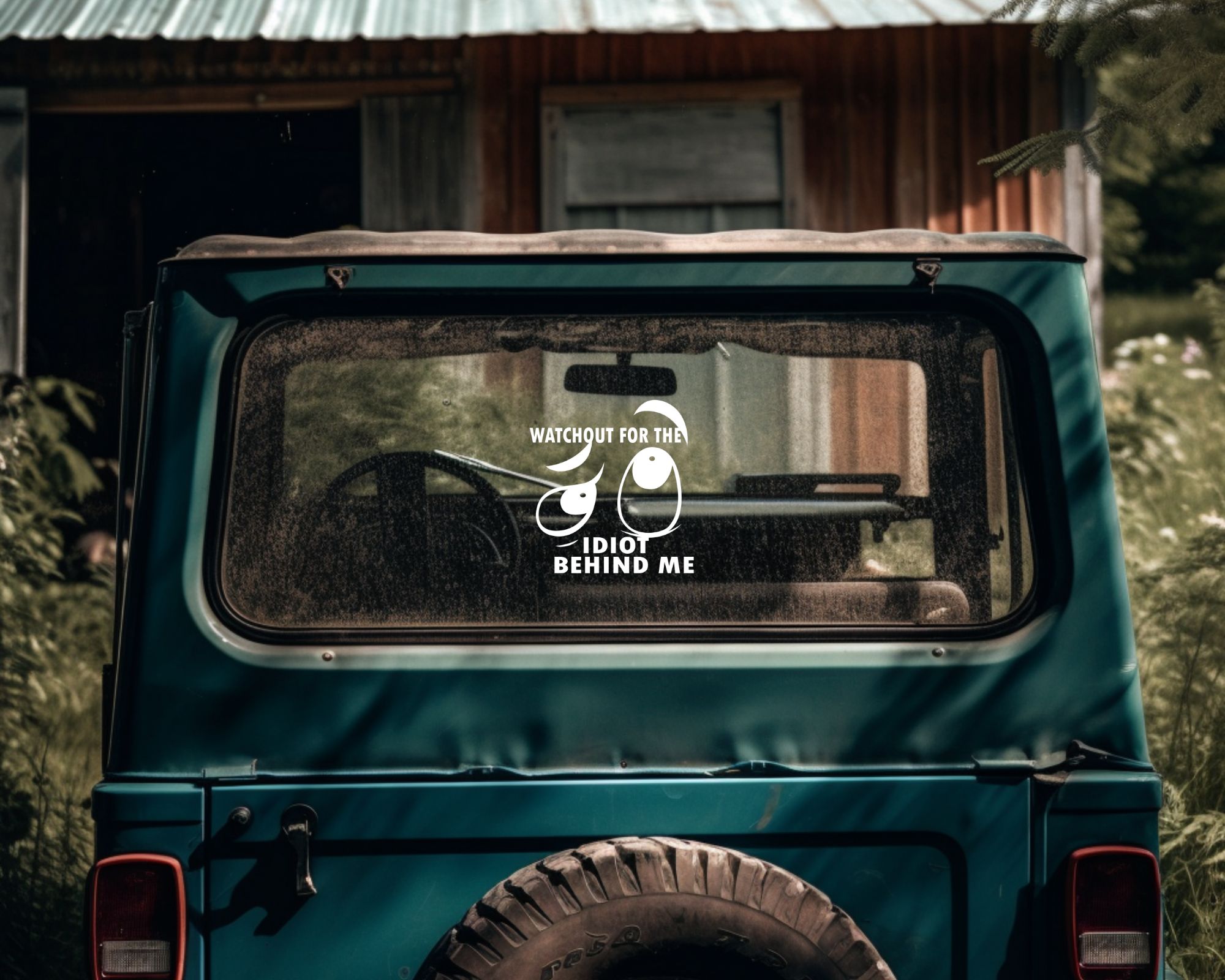 09 Watch The Idiot Behind Me Car Decal - Image 5