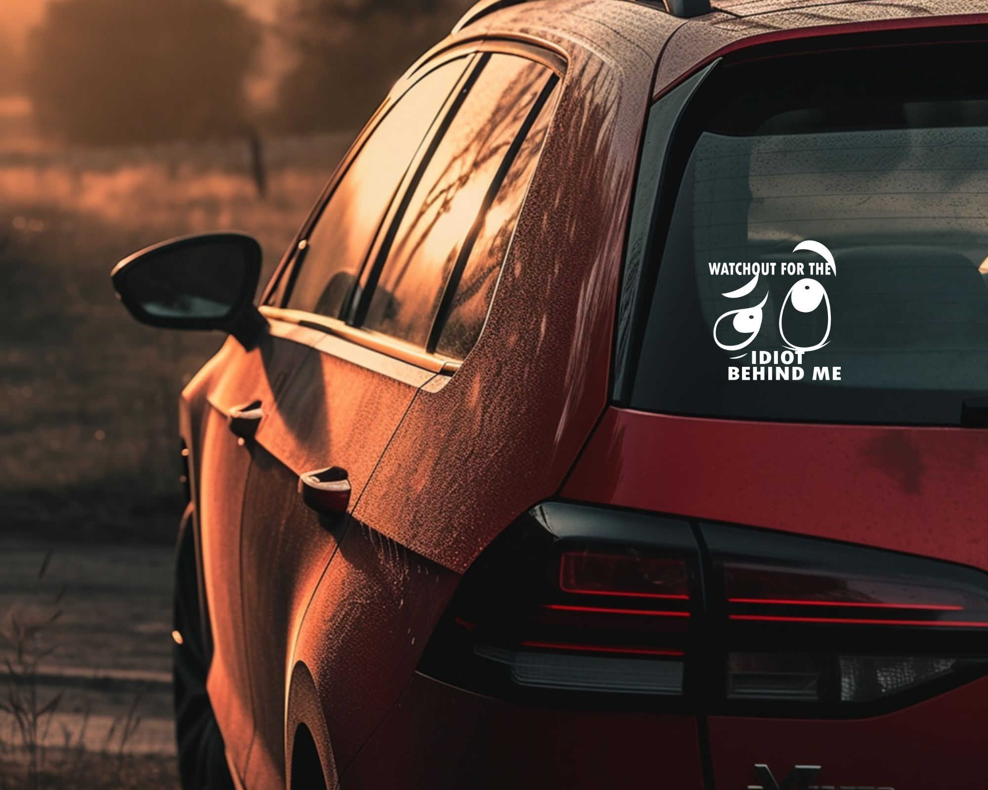 09 Watch The Idiot Behind Me Car Decal - Image 4