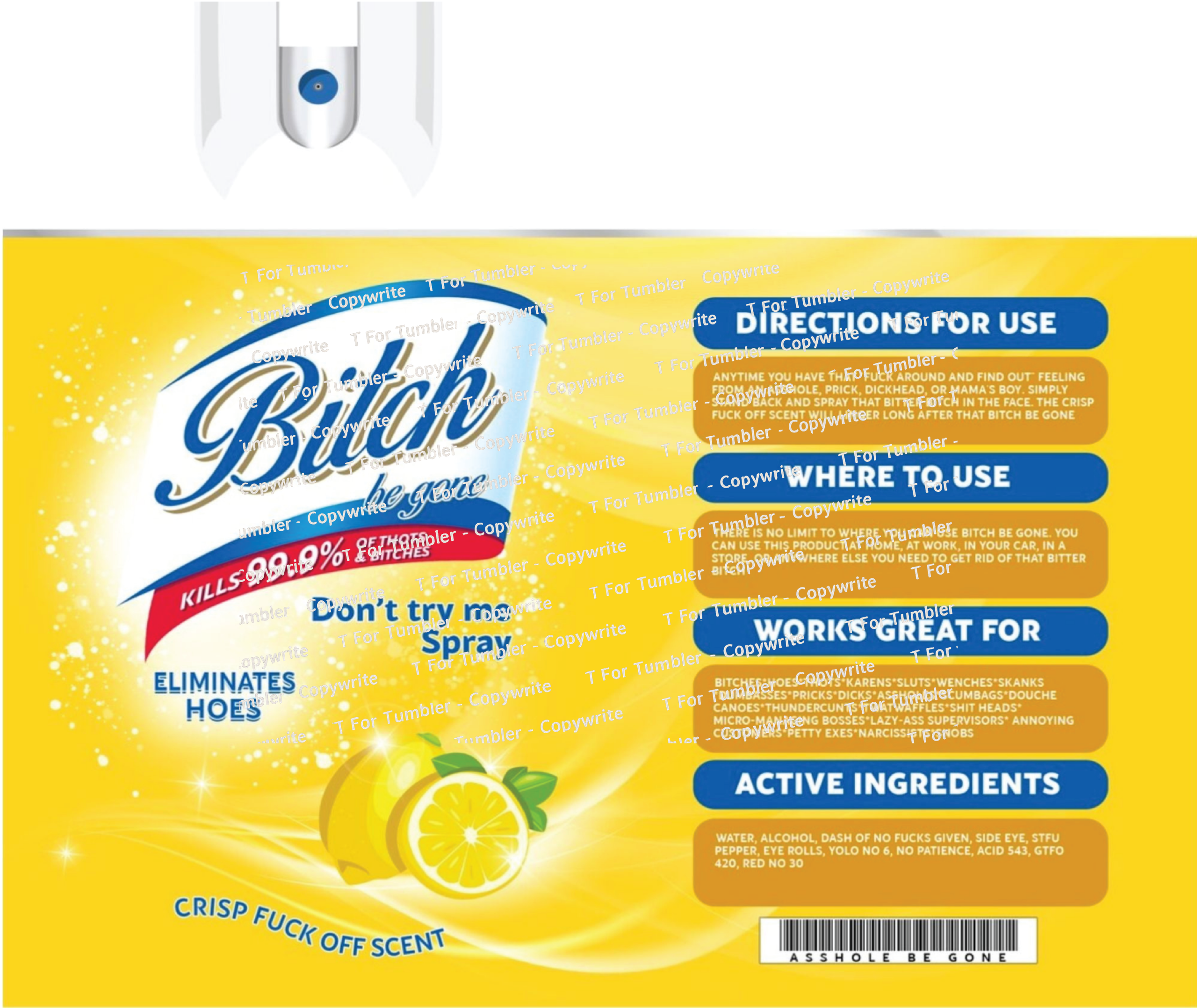 TD025 Btch Be Gone 20oz Slim Tumbler DESIGN ONLY! Download!