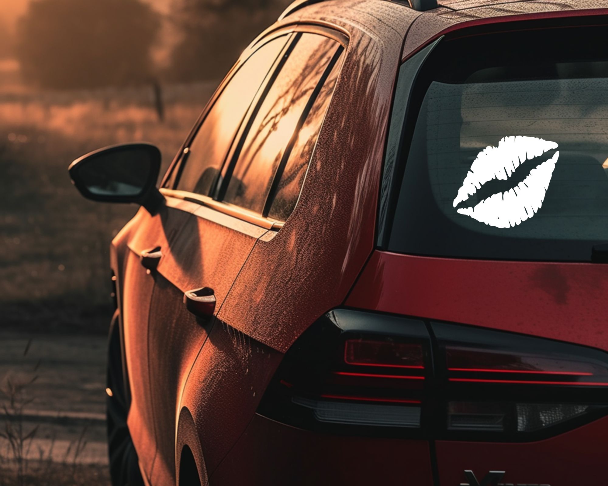 05 Lips Car Decal - Image 3