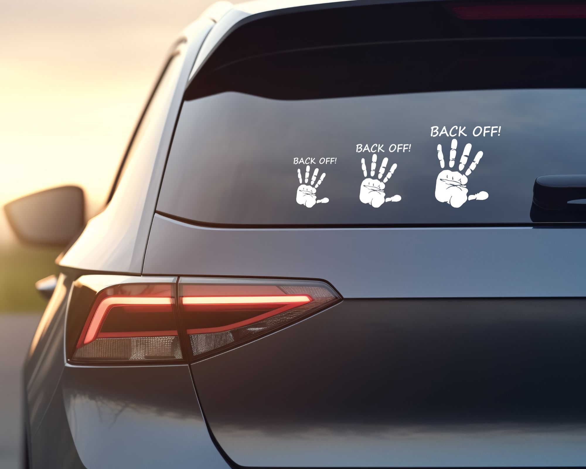 06 Back Off Car Decal - Image 2