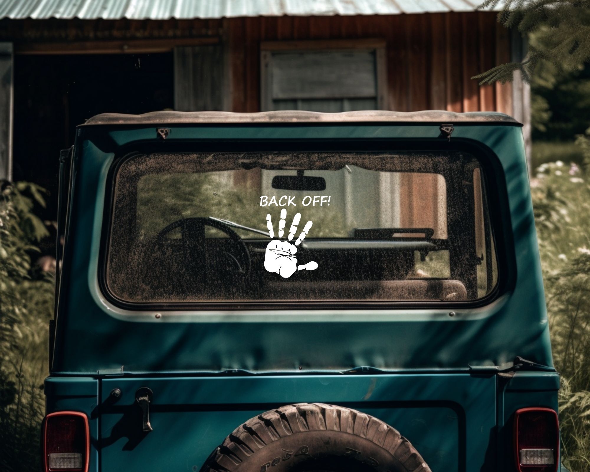 06 Back Off Car Decal - Image 5