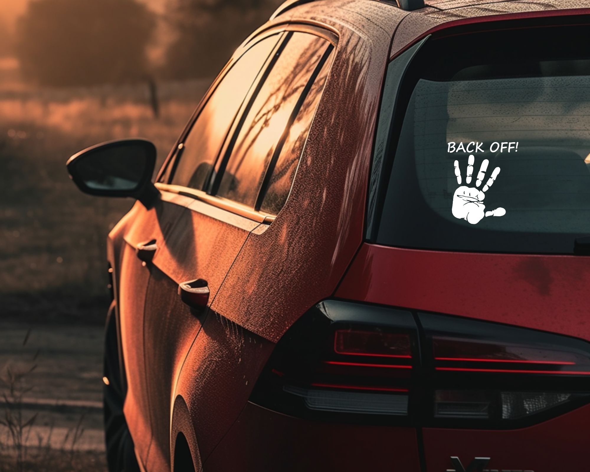 06 Back Off Car Decal - Image 4