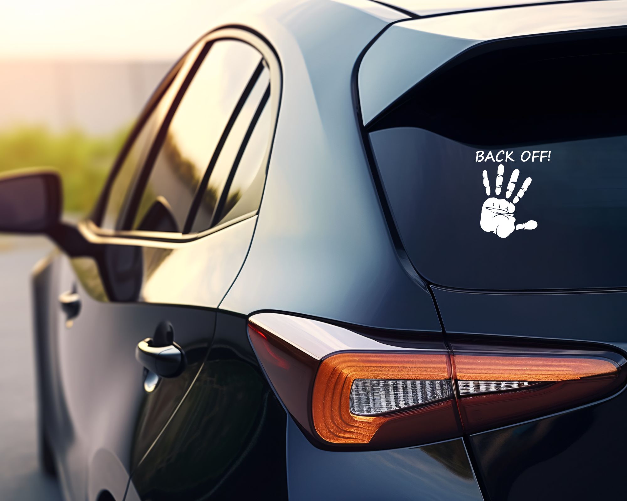 06 Back Off Car Decal - Image 3