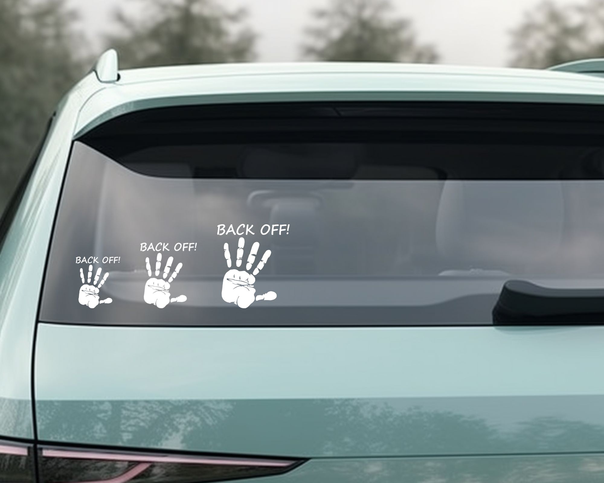 06 Back Off Car Decal