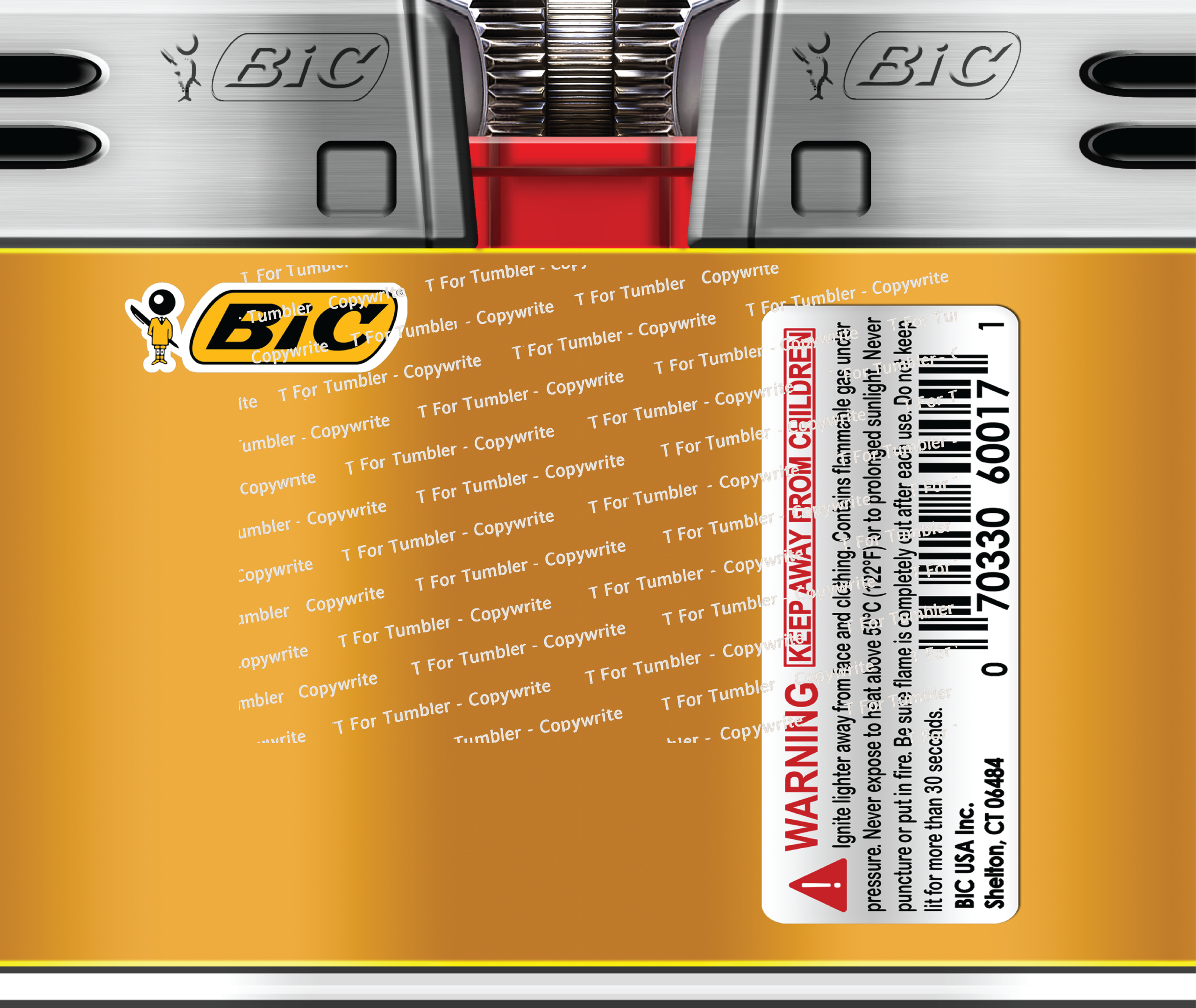 TD033 Bic Lighter 20oz Slim Tumbler DESIGN ONLY! Download!