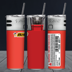 35 Bic Lighter Red 20oz Stainless Steel Tumbler