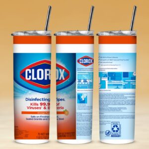 164 Clorox Bleach 20oz Stainless Steel Tumbler