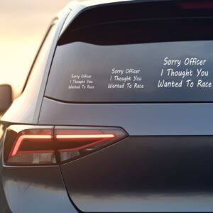 13 Sorry Officer Car Decal