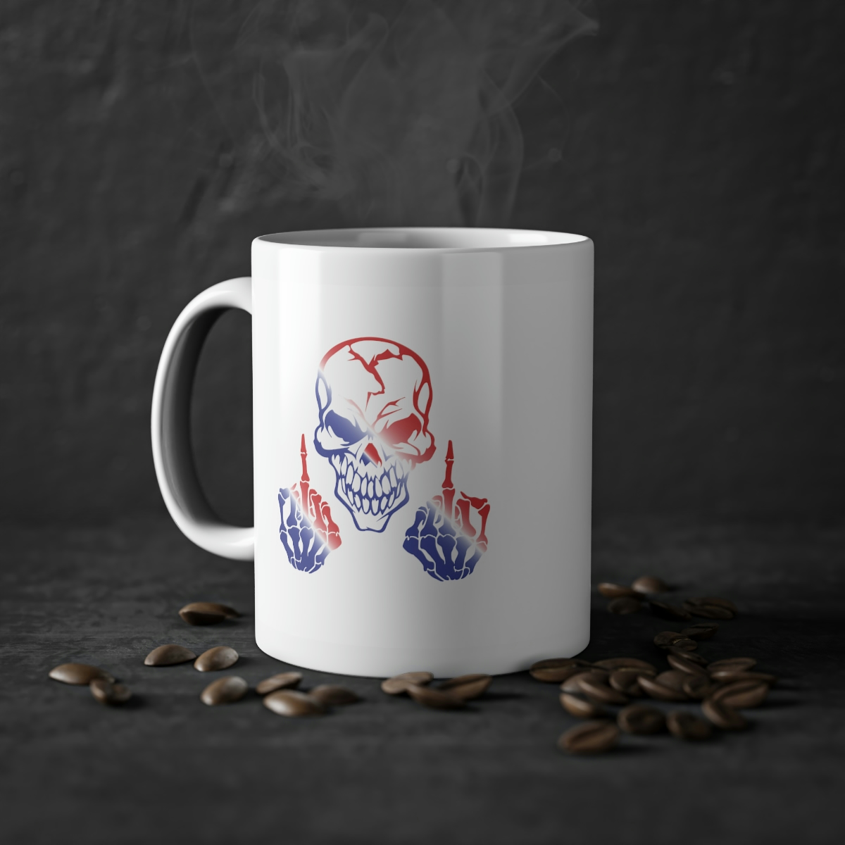 035 Skull 18 Coffee Mug - Image 2