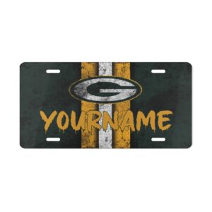 NFL 12 Green Bay Packers Personalized Vanity Plate - Aluminum
