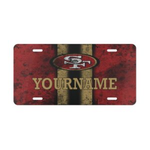 NFL 28 San Francisco 49ers Personalized Vanity Plate - Aluminum