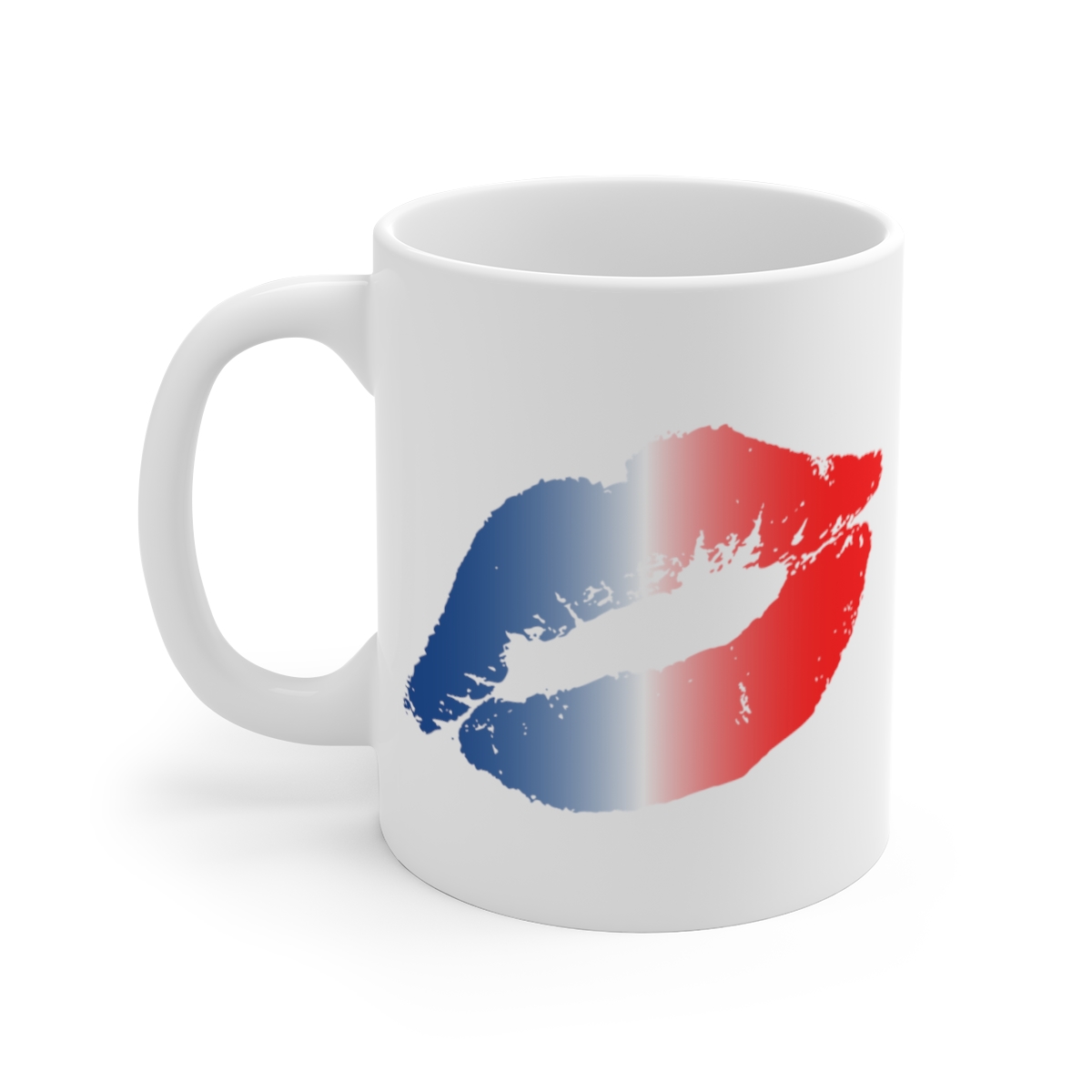 016 Lips RedWhtBlu Coffee Mug - Image 4