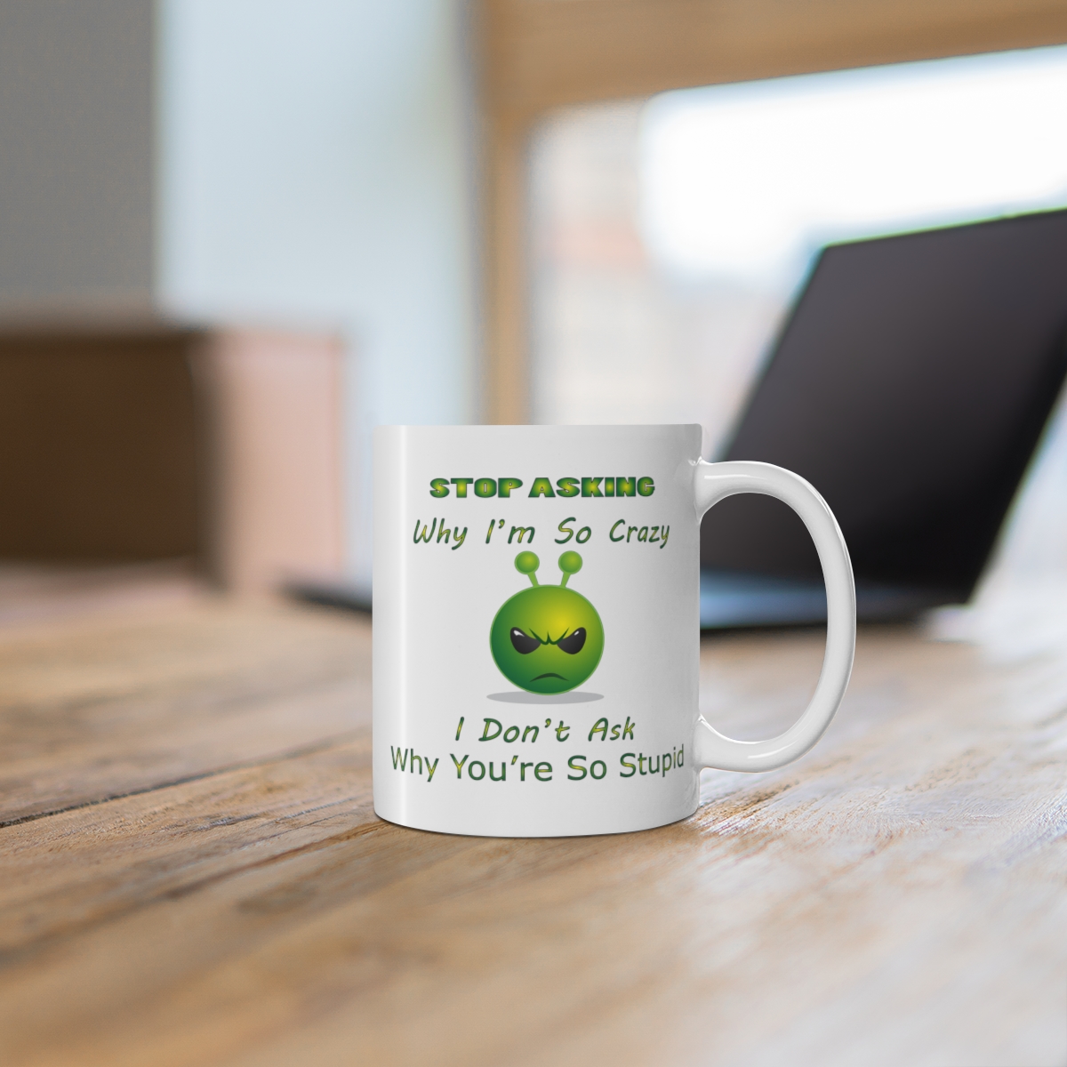 089 Why I'm Crazy Coffee Mug - Image 4