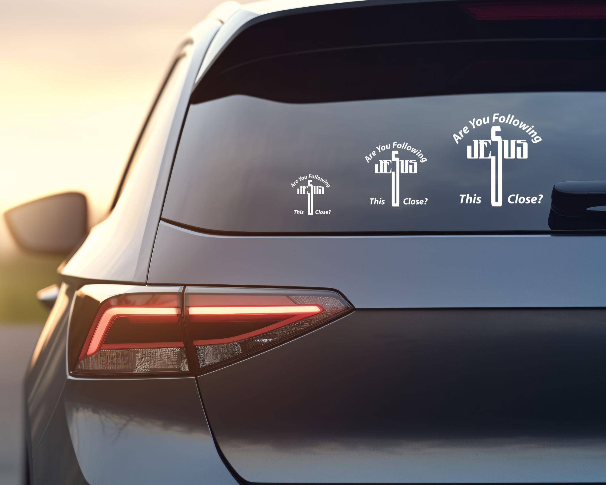 24 Follow Jesus Car Decal