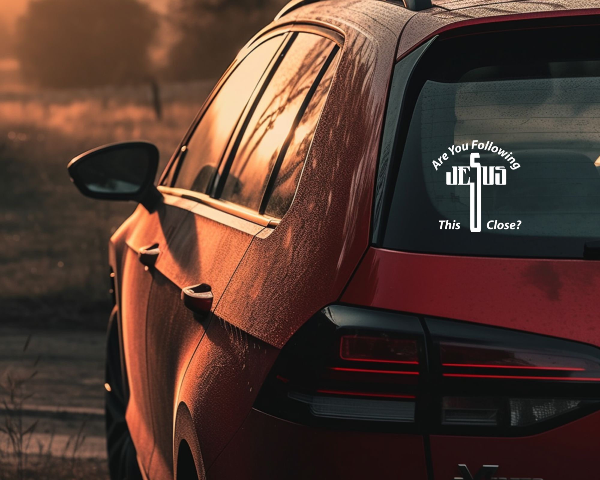 24 Follow Jesus Car Decal - Image 4
