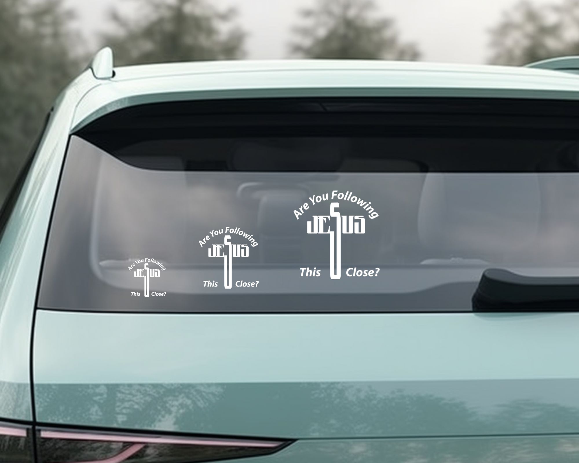 24 Follow Jesus Car Decal - Image 2