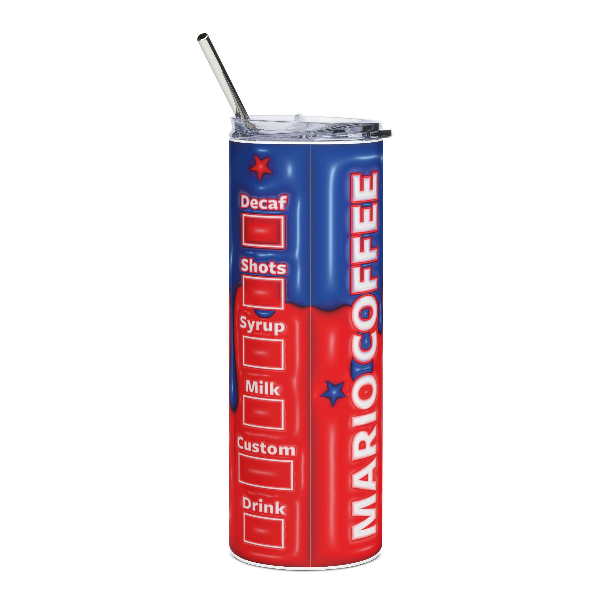 186 Mario Coffee 20oz Stainless Steel Tumbler - Image 5