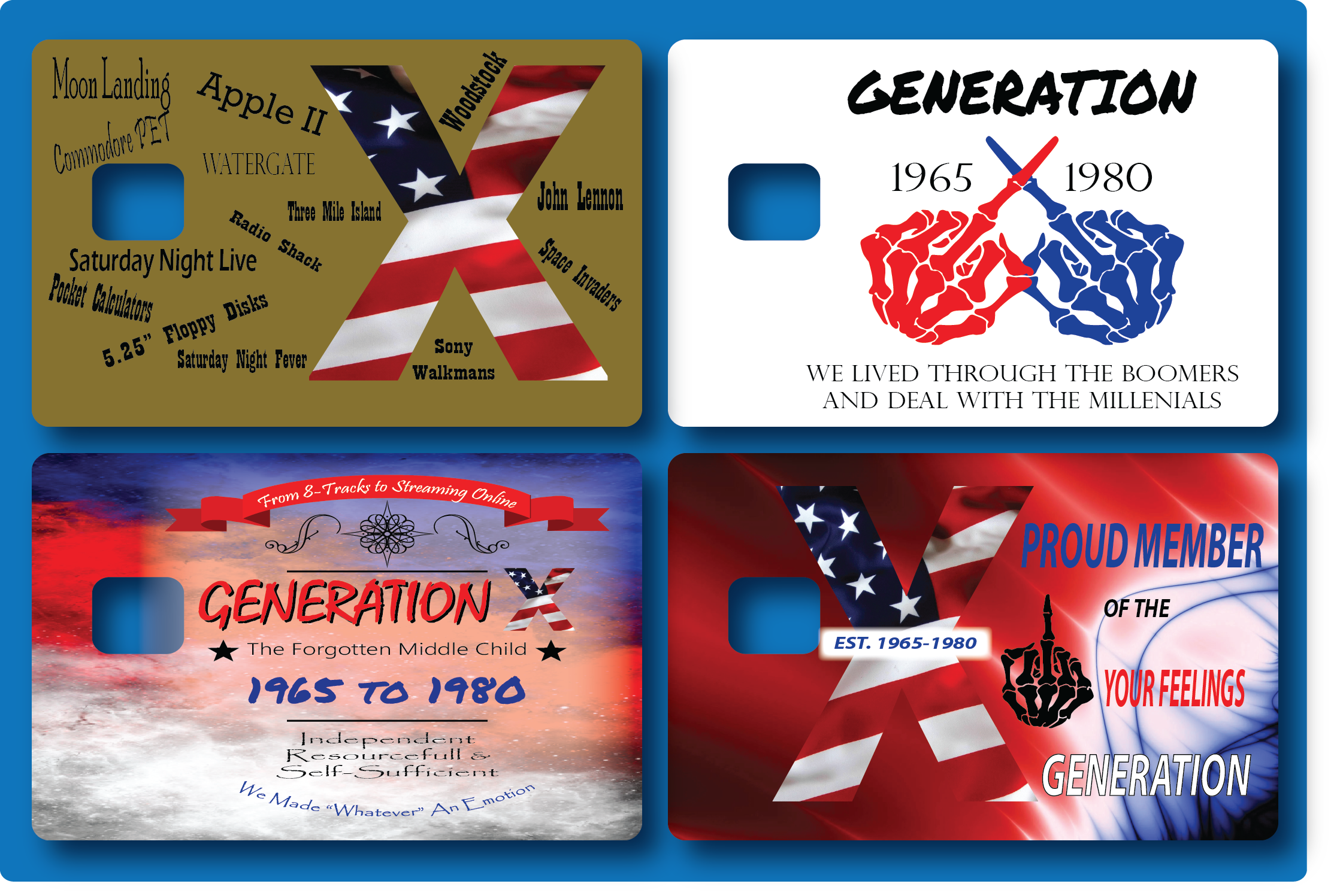 13 GenX Credit Card Skin Set 4pc