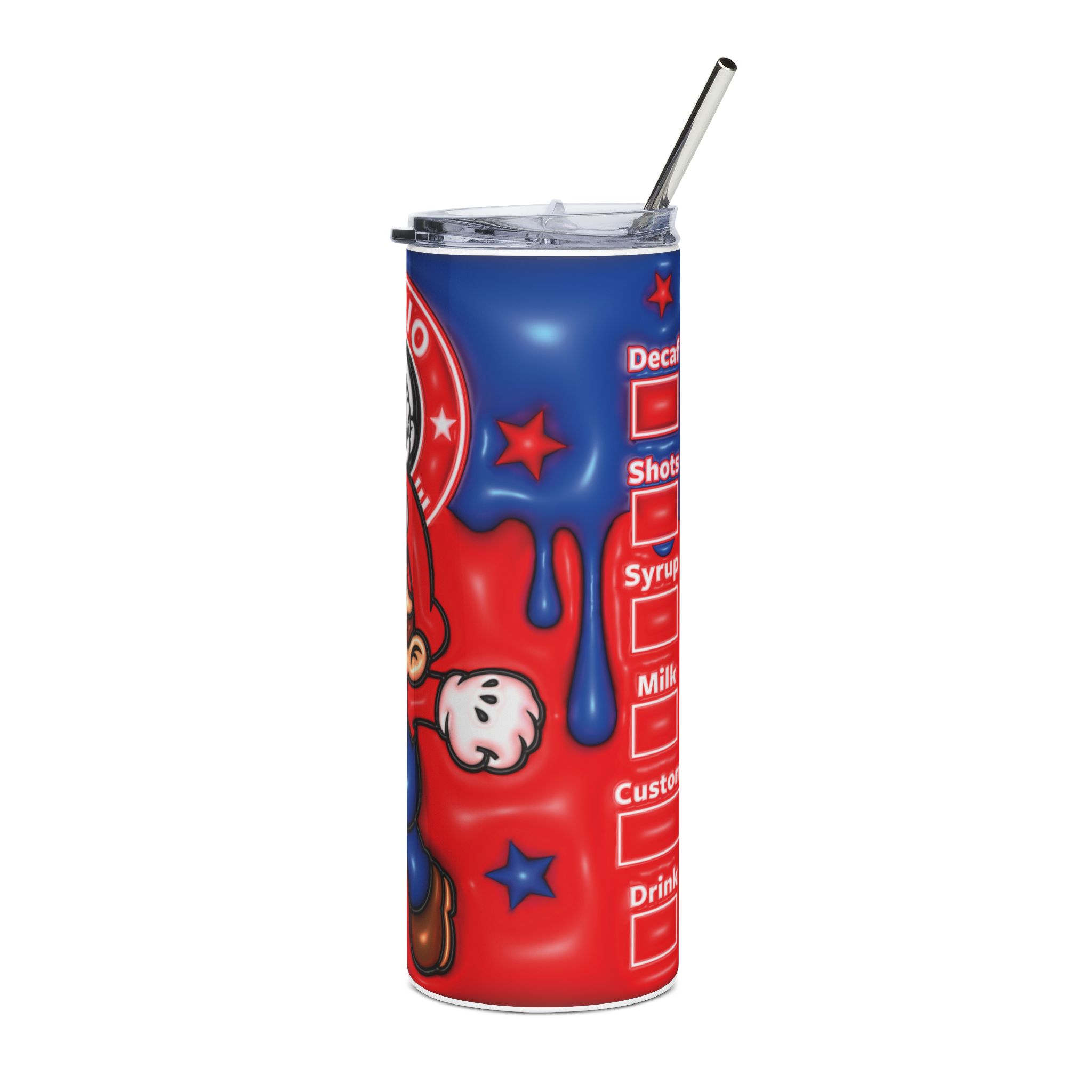 186 Mario Coffee 20oz Stainless Steel Tumbler - Image 2