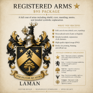 Registered Arms – Custom Coat of Arms with Official Registration