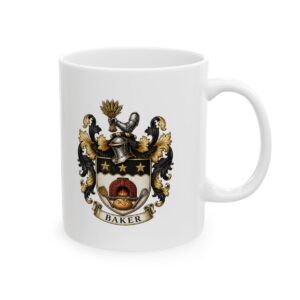 Baker Coat of Arms 11oz Ceramic Coffee Mug