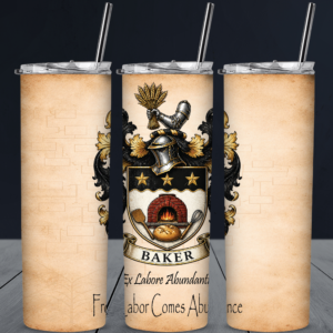 Baker Tumbler 20oz Stainless Steel Double-Wall Tumbler Coat of Arms