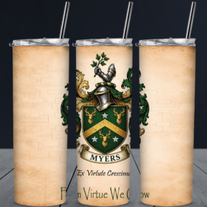 Myers Tumbler 20oz Stainless Steel Double-Wall Tumbler Coat of Arms
