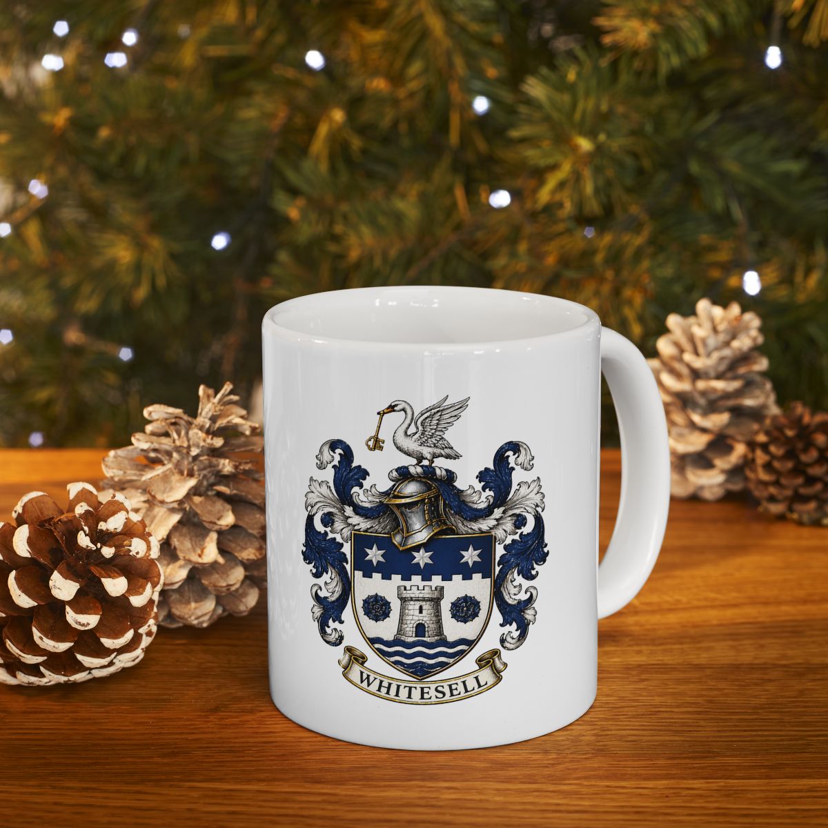 Whitesell Coat of Arms 11oz Ceramic Coffee Mug - Image 3